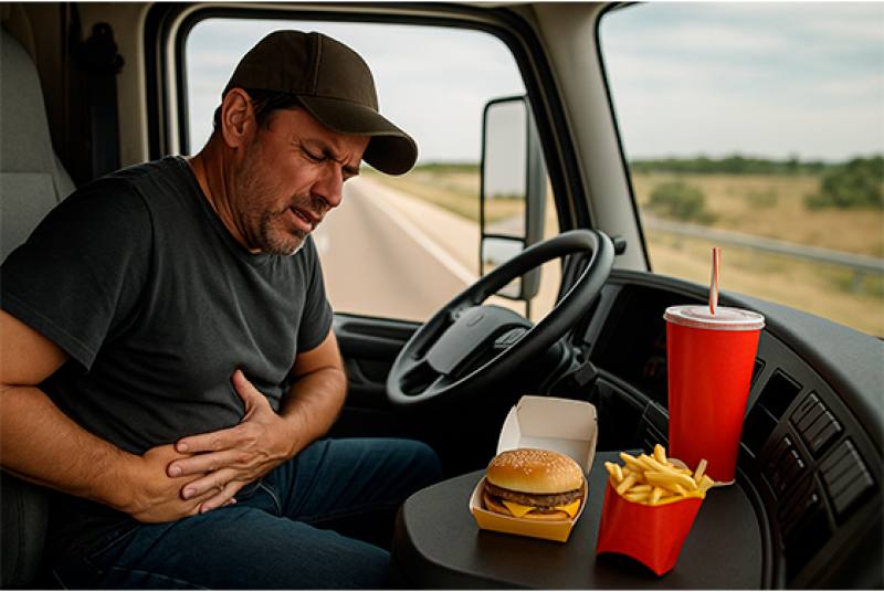 Salud Digestiva en Ruta: Principales Afecciones Gástricas que Afectan a los Camioneros en California