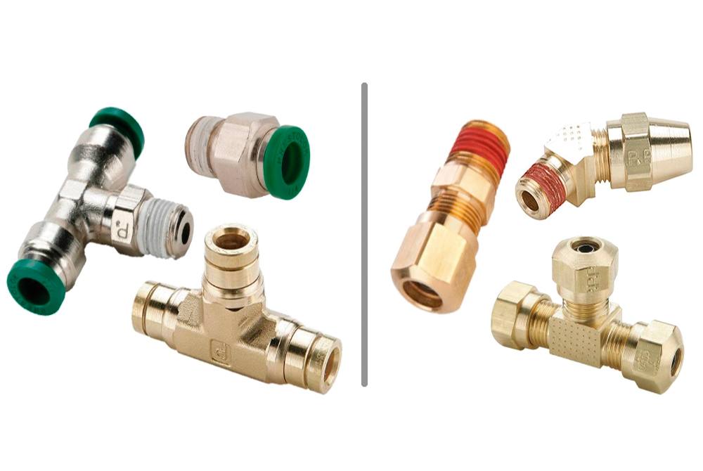 The difference between using pressure fittings and compression fittings