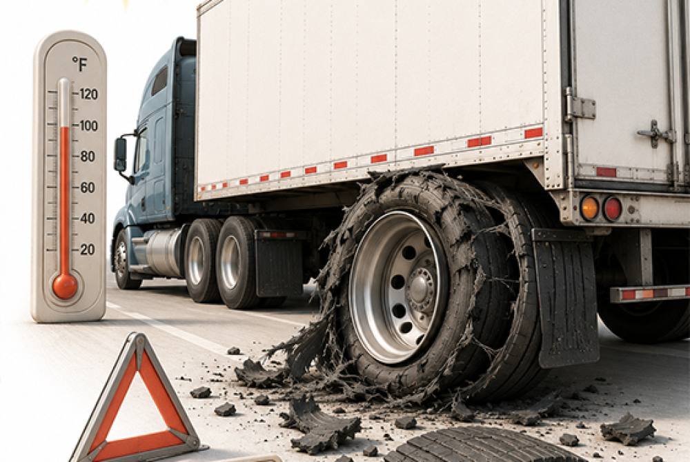 Blowouts en verano: Temporada de llantas reventadas en camiones y trailers